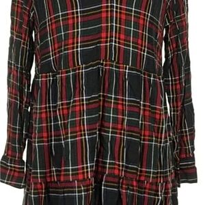 Loft Holiday Plaid Tunic Dress